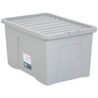BMStores  Pastel Storage Box with Lid 60L - Grey