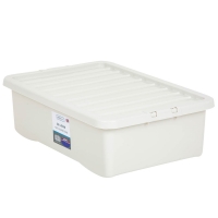 BMStores  Underbed Opaque Storage Box with Lid 32L - Cream