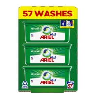 QDStores  Ariel 3 in 1 Washing Capsules Original 57 Washes