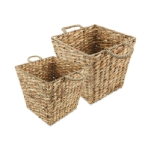 Water Hyacinth Baskets 2 Pack