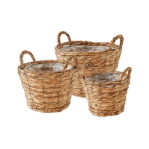 Aldi  Gardenline Woven Basket 3 Pack