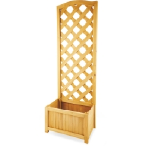 Natural Lattice Wooden Planter