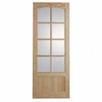 Wickes  Wickes Newland Glazed Clear Pine 9 Panel Internal Door - 198