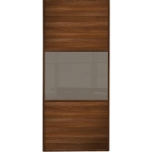 Wickes  Spacepro Sliding Wardrobe Door Wideline Walnut Panel & Cappu