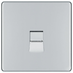 BG Screwless Flat Plate Single Master Telephone Socket, Scre £8.70