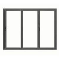 Wickes  Jci Aluminium Bi-fold Door Set Grey Left Opening 2090 x 2990
