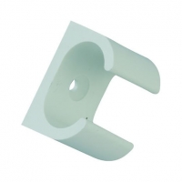 Wickes  Wickes Oval Conduit Clip - White 16mm Pack of 5