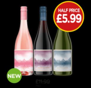 Silent Peak Cabernet Sauvignon, Sauvignon Blanc, Sauvignon R £5.99