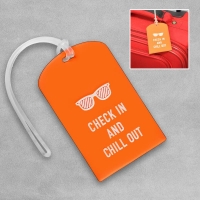 InExcess  Check in and Chill out! PVC Luggage Tag - Orange