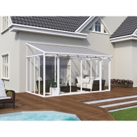 Wickes  Palram San Remo Lean-To Conservatory White - 2950 x 4300 mm
