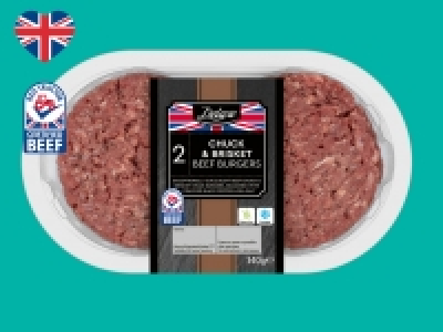 Lidl  Deluxe 2 Chuck & Brisket British Beef Burgers