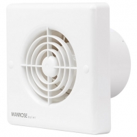 Wickes  Manrose Quiet Bathroom Extractor Fan with Timer - White 100m
