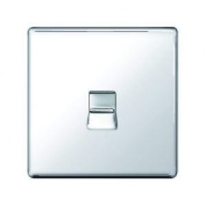 Wickes  Wickes Single Screwless Flat Plate Master Telephone Socket -