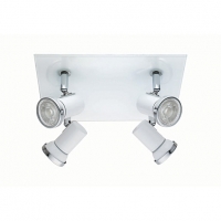Wickes  Eglo Tamara 1 LED Bathroom White & Chrome Square Spotlight -