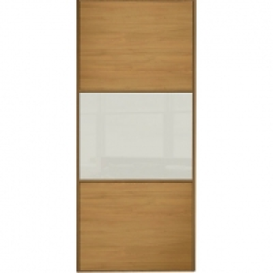 Spacepro Sliding Wardrobe Door Wideline Oak Panel & Arctic W