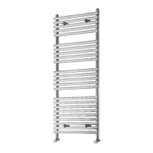 Wickes  Towelrads Liquid Round Tube Chrome Heated Towel Rail Radiato