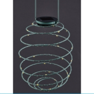 Teal Solar Spiral Light 4 Pack