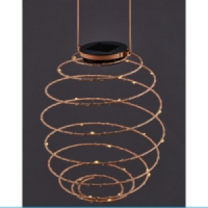 Peach Solar Spiral Light 4 Pack