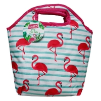 QDStores  Lunch Tote Beach Picnic Cooler Bag - Flamingo Design