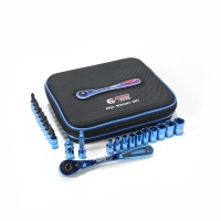 InExcess  Red Pro Tools 23pc Socket Set 1/4 Inch Drive (6.00 Series) - Blu