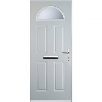 Wickes  Euramax 4 Panel 1 Arch White Left Hand Composite Door 920mm 