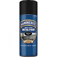Wickes  Hammerite Metal Aerosol Paint - Smooth Black 400ml