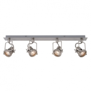 Wickes  Wickes Studio LED Brushed Chrome 4 Bar Spotlight