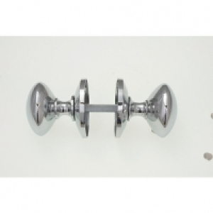 Wickes Victorian Mortice Door Knobs Set - Chrome 1 Pair