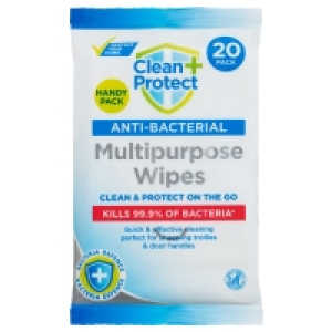 Clean & Protect Handy Pack Anti-Bacterial Cleaning Wipes 20p