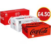 Budgens  Coca Cola Multipack, Diet Coke Multipack, Coke Zero Multipac