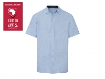 Livergy Mens Linen-Blend Short-Sleeve Shirt