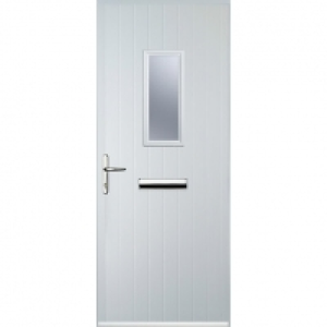 Wickes  Euramax 1 Square White Right Hand Composite Door 920mm x 210