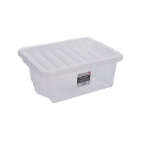 QDStores  16L Wham Crystal Stacking Clear Storage Box & Clip Lid