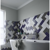 Wickes  Wickes Cosmopolitan Dark Blue Ceramic Wall Tile - 200 x 100m