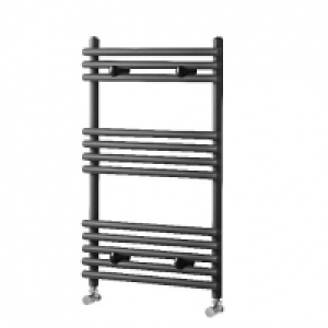 Wickes  Towelrads Liquid Round Tube Anthracite Heated Towel Rail Rad