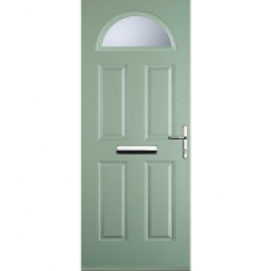 Wickes  Euramax 4 Panel 1 Arch Chartwell Green Left Hand Composite D