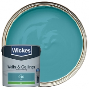 Wickes Teal - No.940 Vinyl Silk Emulsion Paint - 2.5L £12.00