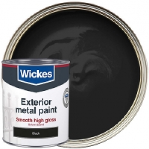 Wickes Metal Paint High Gloss Finish Black 750ml £15.00