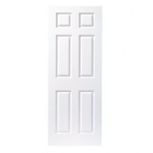 Wickes  Wickes Woburn White Grained Moulded 6 Panel Internal Door - 