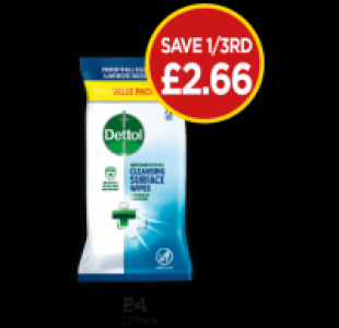 Budgens  Dettol Antibacterial Cleansing Surface Wipes (Large)