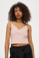 HM  Cropped jersey strappy top