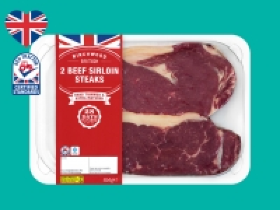 2 Beef 28-day Matured Sirloin Steaks £5.49