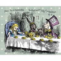 Wickes  ohpopsi Alice in Wonderland Tea Party Wall Mural - XL 3.5m (