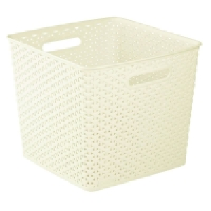 QDStores  25L Curver My Style Rattan Basket - Cream