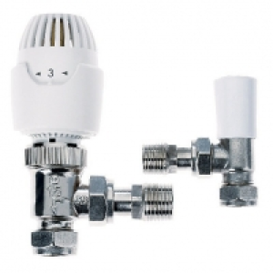Drayton RT212 Angled TRV & Lockshield - 15mm
