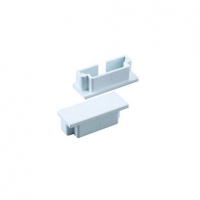 Wickes  Wickes Mini Trunking End Cap - White 38 x 16mm Pack of 2
