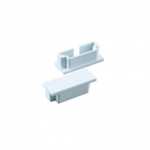 Wickes Mini Trunking End Cap - White 38 x 16mm Pack of 2