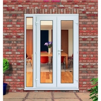 Wickes  Wickes Upvc Double Glazed French Doors with 300mm Side Panel