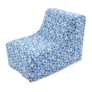 Inflatable Blue Mosaic Lounger Chair