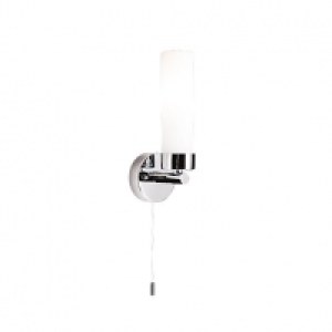 Wickes  Wickes Leno Brushed Chrome Wall Mounted Uplighter - E14